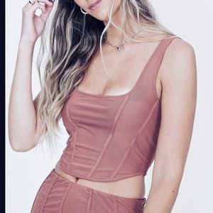 Glassons Mesh Corset Crop Top